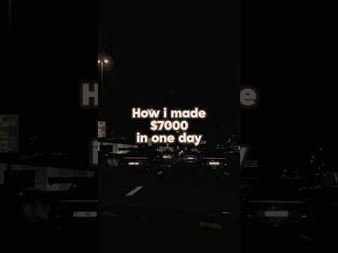 Night highway with "How I made $7000" text